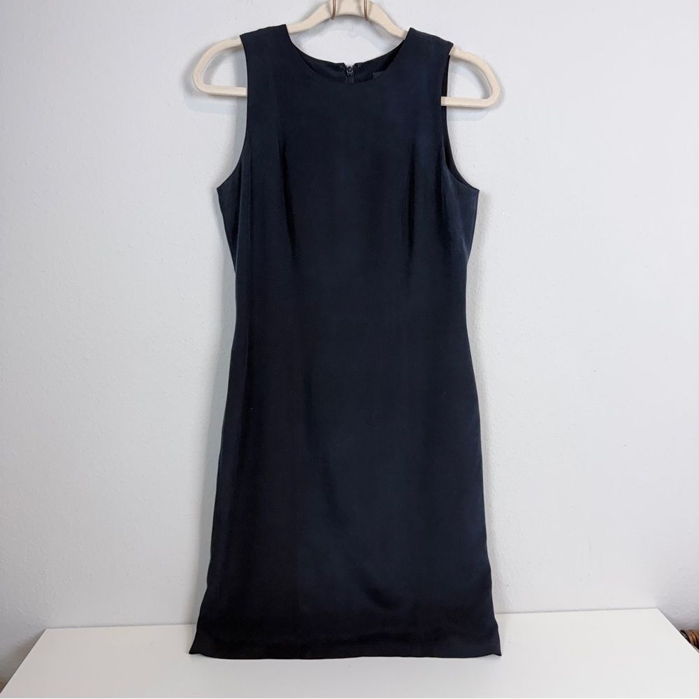 August Silk Navy Sleeveless Silk Mini Dress 6